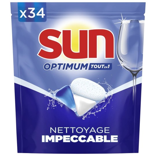 Sun Optimum Tout en 1 Tablettes Lave-Vaisselle - 34 Capsules