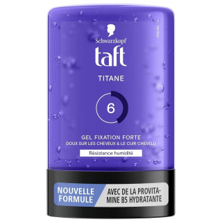 Schwarzkopf Taft Titane Gel Coiffant - Fixation Forte - Résistance à l'Humidité - 300ml