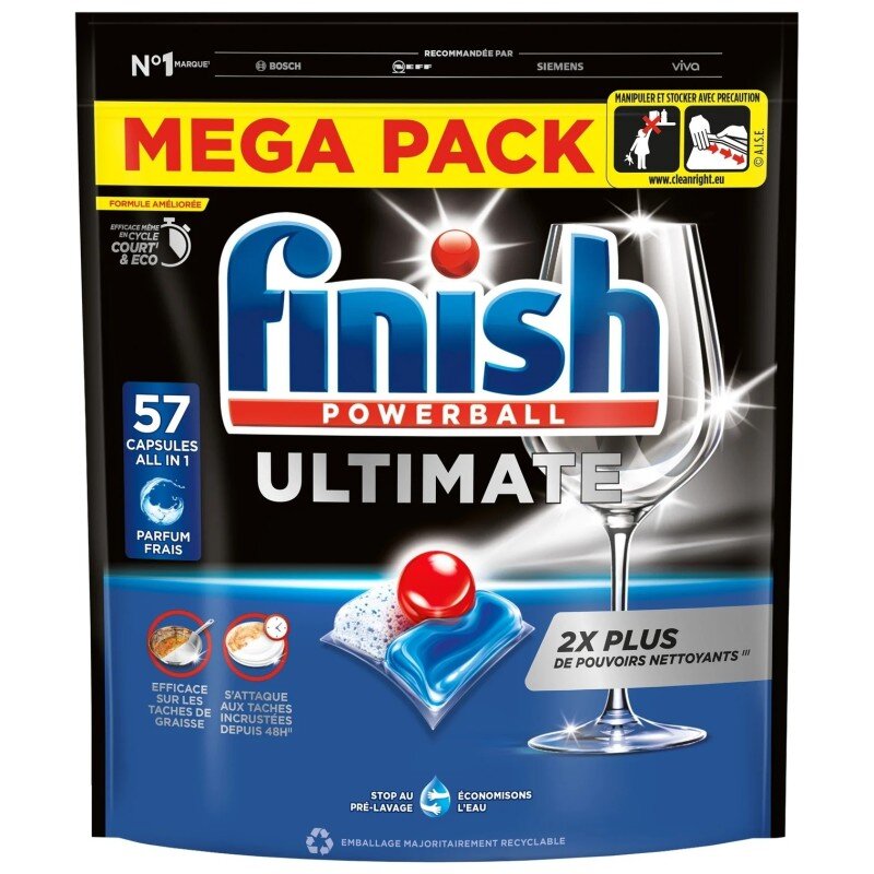 Finish Ultimate All In 1 Dishwasher Capsules - Pack Of 57 Capsules