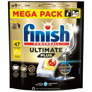 Finish Ultimate Plus Dishwasher Capsules Lemon - Pack Of 47 Capsules