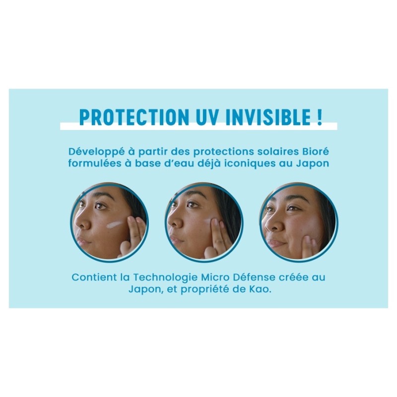 Biore Aqua Rich Uv Soin Visage Hydratant Léger Spf50 - Tous Types de Peau - 50ml