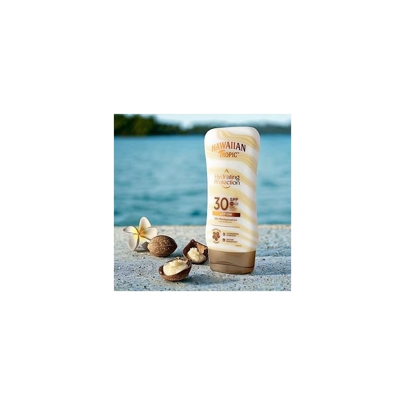 Hawaiian Tropic Hydrating Protection Lotion Solaire Spf30 - Peau Normale à Sèche - 180ml