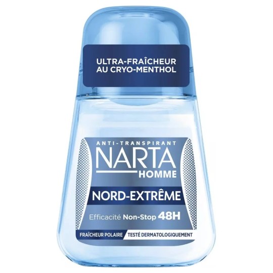 Narta Homme Nord Extrême Déodorant Bille Anti-Transpirant - Cryo-Menthol - 50ml