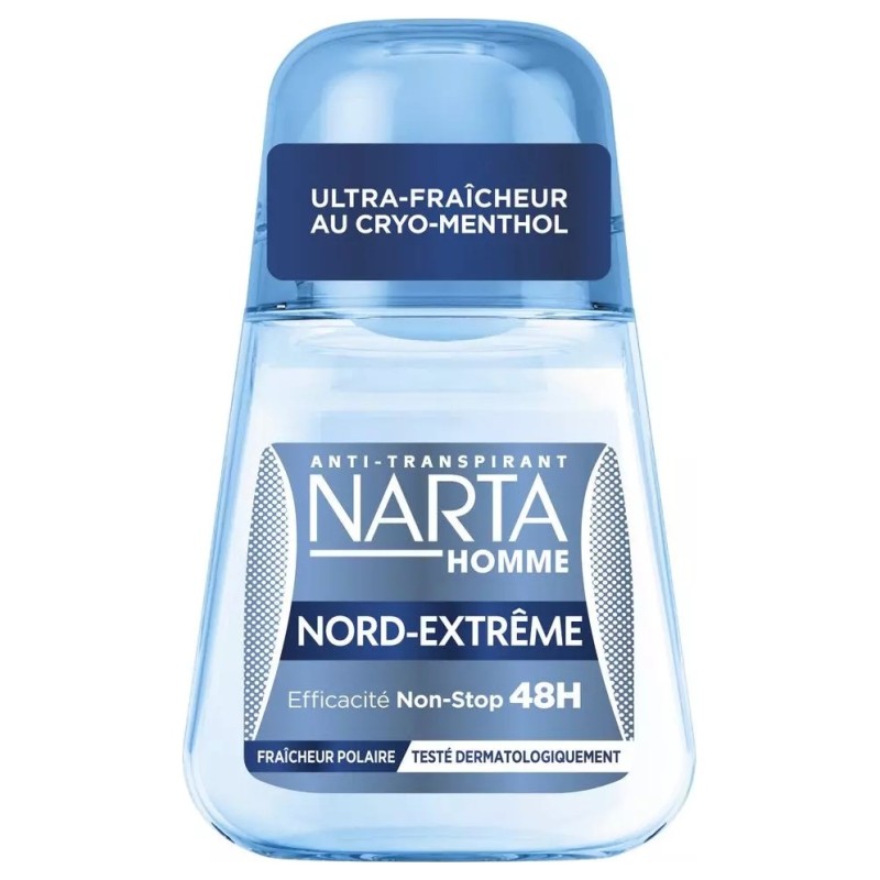 Narta Homme Nord Extrême Roll-On Deodorant Anti-Perspirant - Cryo-Menthol - 50ml