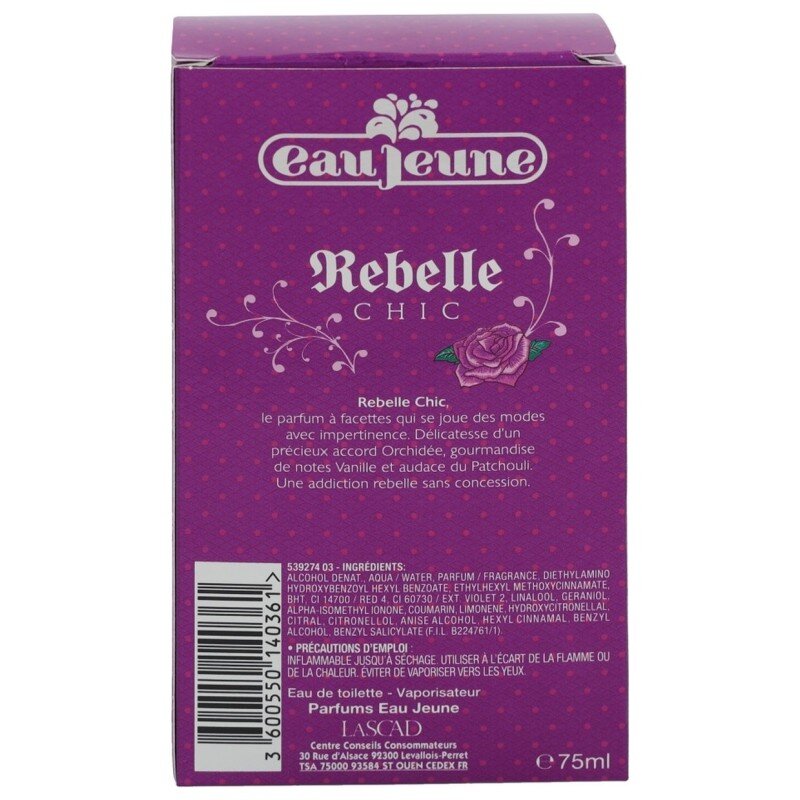 Eau Jeune Rebelle Chic Eau de Toilette - 75ml