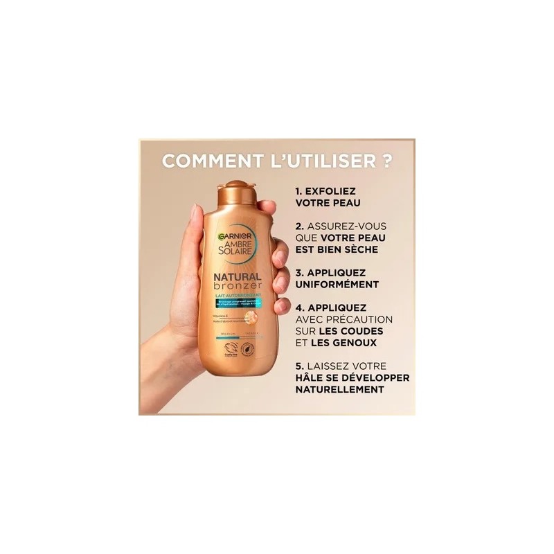 Ambre Solaire Natural Bronzer Lait Autobronzant - Peau Mature - 200ml