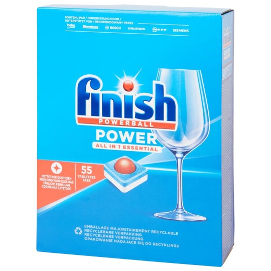 Finish Powerball All-In-1 Tablettes pour Lave-Vaisselle - 55 Capsules