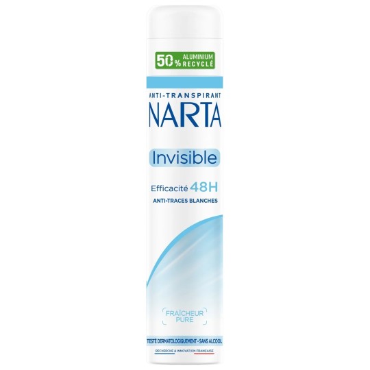 Narta Invisible Déodorant Spray Anti-Transpirant - Protection 48h - 200ml