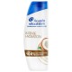 Head & Shoulders Intense Hydration Shampoing Antipelliculaire - Tous Types de Cheveux - 330ml - Huile de Coco