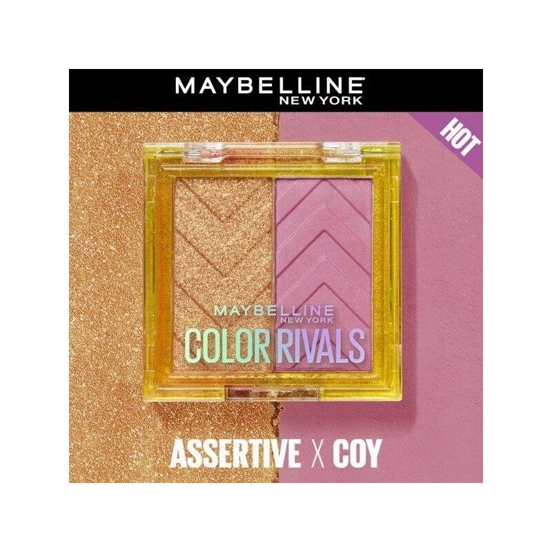 Maybelline New York Color Rivals Palette d'Ombres à Paupières - Assertive X Coy - 3g
