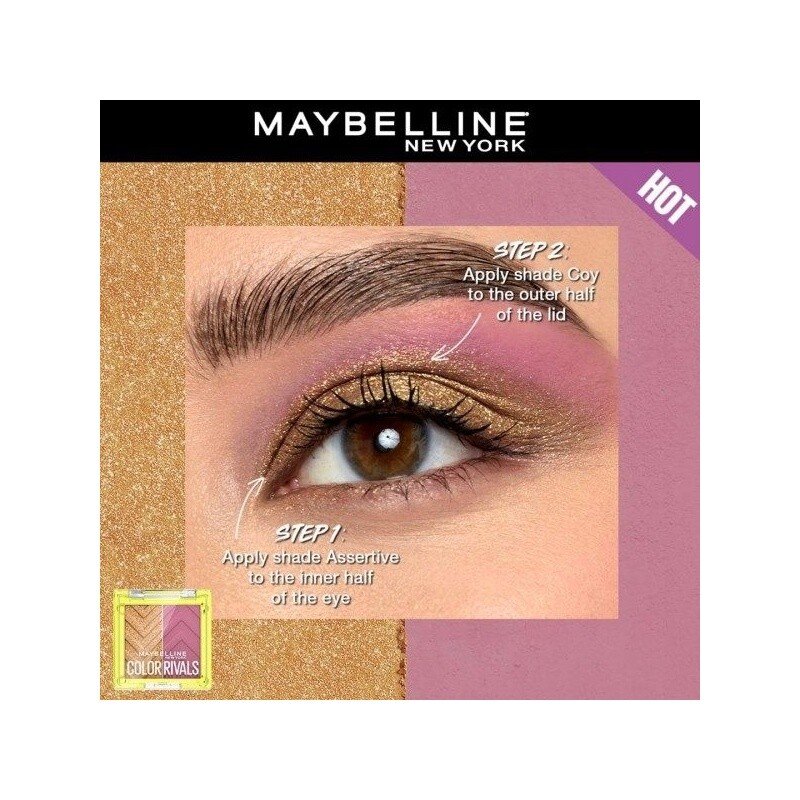 Maybelline New York Color Rivals Palette d'Ombres à Paupières - Assertive X Coy - 3g