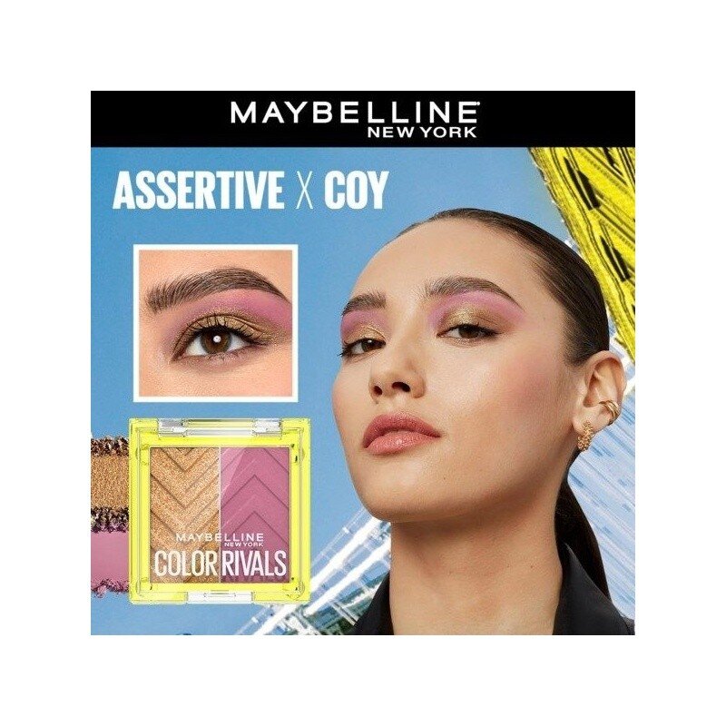Maybelline New York Color Rivals Palette d'Ombres à Paupières - Assertive X Coy - 3g
