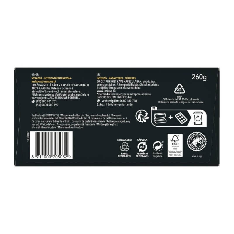 L'Or Forza Coffee Capsules Intensity 9 Compatible With Nespresso - 50 Capsules