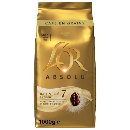 L'Or Absolu Café en Grains 100% Arabica - 1kg