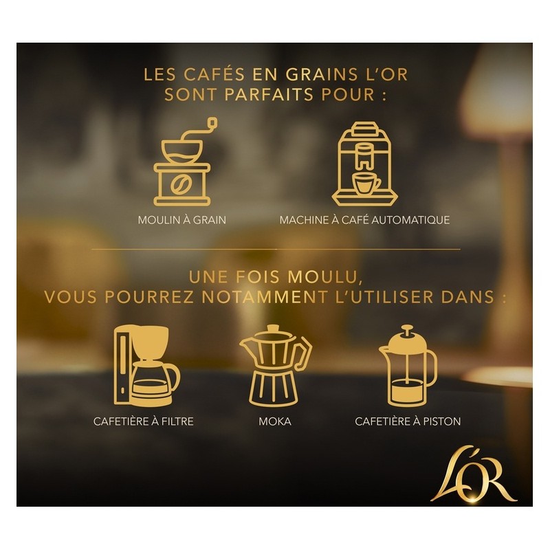 L'Or Absolu Café en Grains 100% Arabica - 1kg