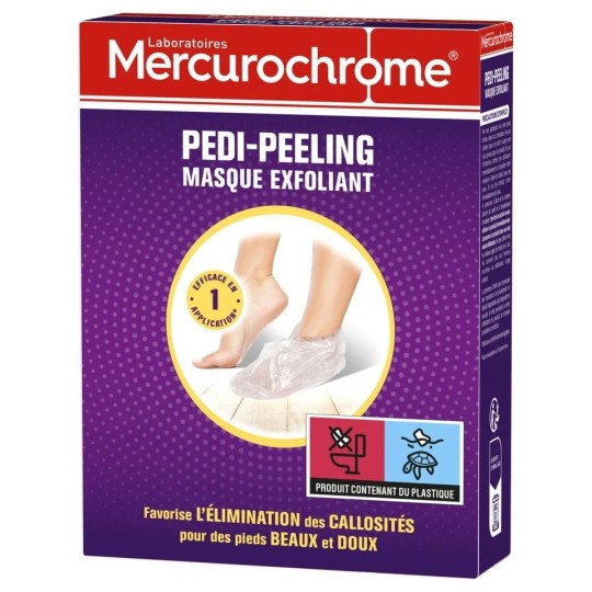 Mercurochrome Pedi-Peeling Masque Pieds Exfoliant - Peaux Mortes - 1 Paire