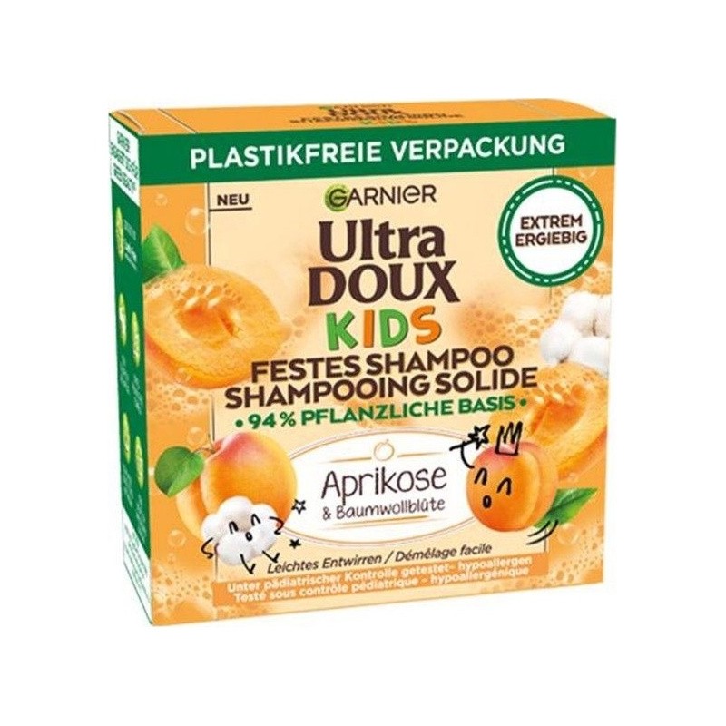 Garnier Ultra Doux Solid Shampoo For Kids - Apricot And Cotton Flower - 60g