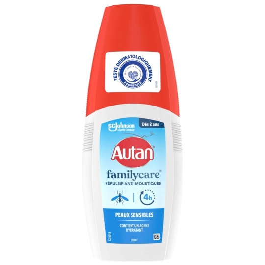 Autan Family Care Répulsif Anti-Moustiques Spray - Protection 4h - 100ml