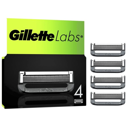 Gillette Labs Lames de Rasoir Exfoliantes - Pack de 4 Recharges (5 Lames par Recharge)