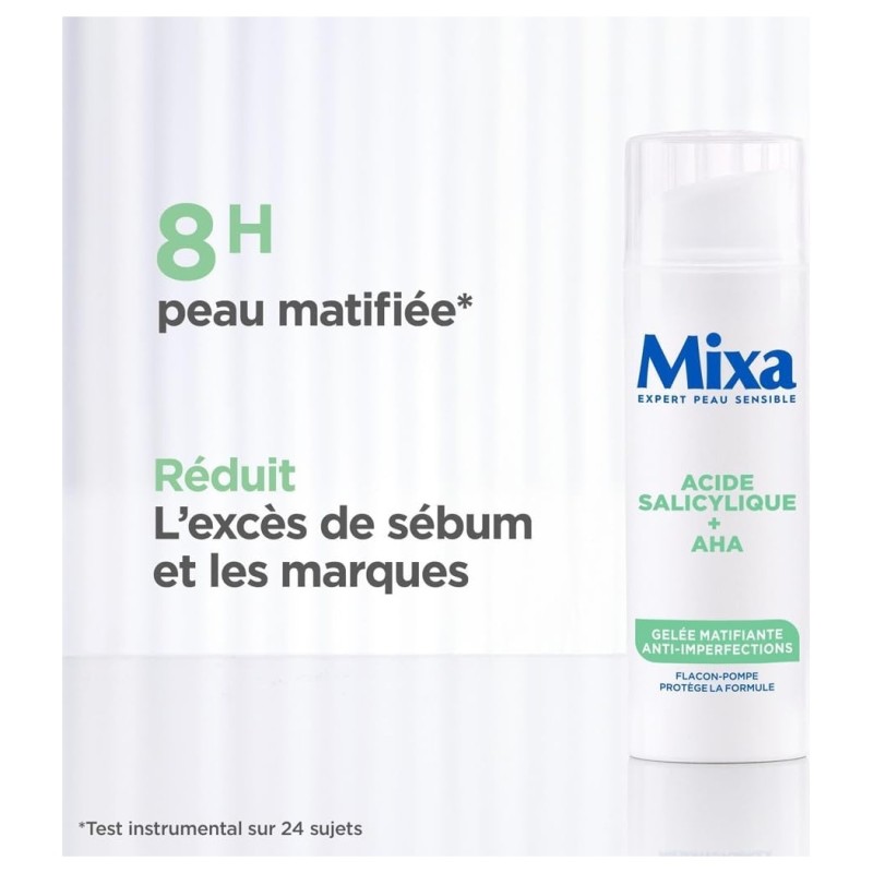 Mixa Soin Corps Gelée Matifiante Anti-Imperfections - Peau Grase - 50ml