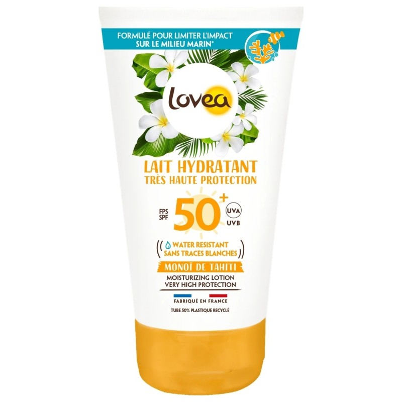 Lovea Monoi de Tahiti Crème Solaire Visage Spf 50+ Anti-Rides Anti-Taches - 150ml
