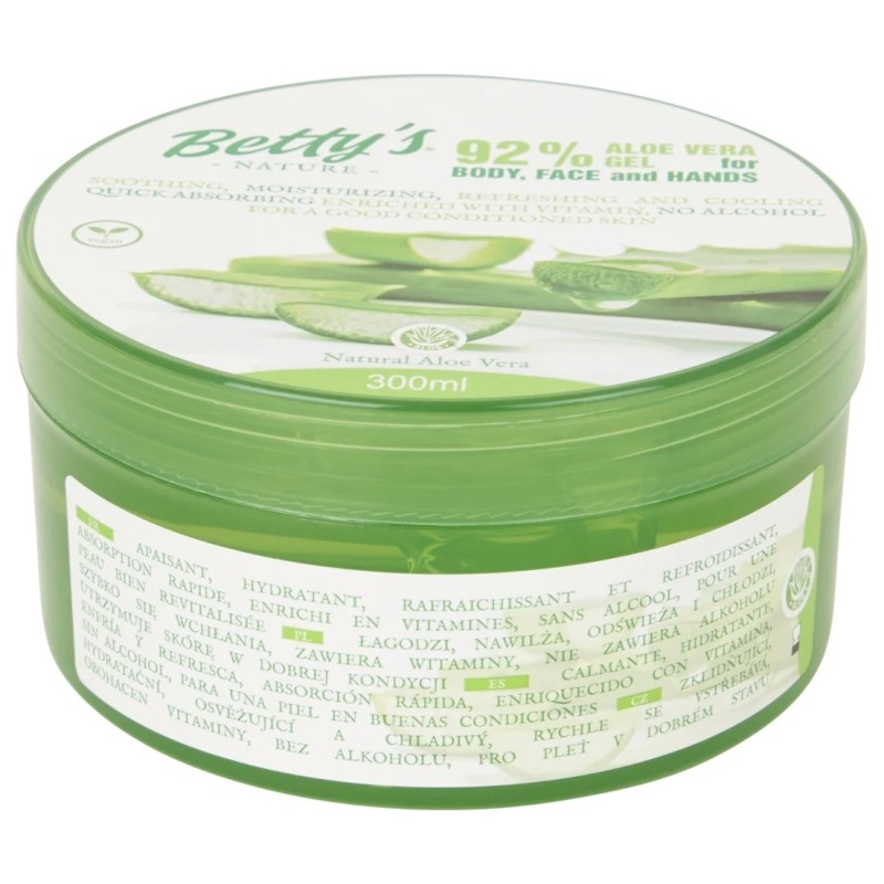Betty'S Nature Aloe Vera Gel Cors et Visage - Peau Irritée - 300ml