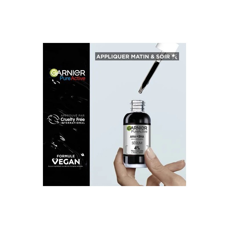 Garnier PureActive مصل الوجه المضاد للعيوب - للبشرة المعرضة لحب الشباب - 30 مل