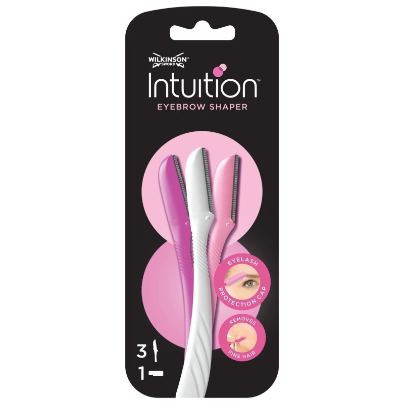 Wilkinson Intuition Perfect Finish Rasoir à Sourcils Jetable Femme - Lot de 3