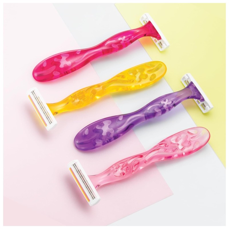 BIC Miss Soleil Rasoir Jetable Femme - 3 Lames - Lot de 8