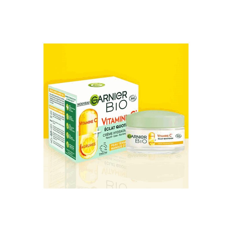 Garnier Bio Vitamin C كريم مرطب للإشراق اليومي - للبشرة الجافة والباهتة - 50 مل