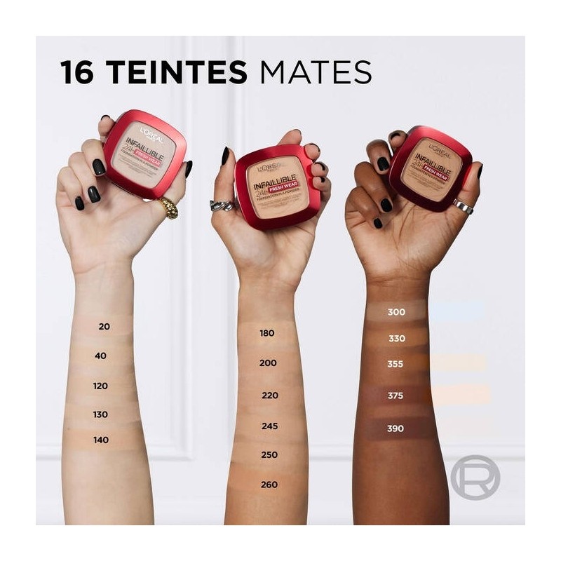 L'Oréal Paris Infaillible Fond de Teint Poudre - 24h Mat - Beige 225