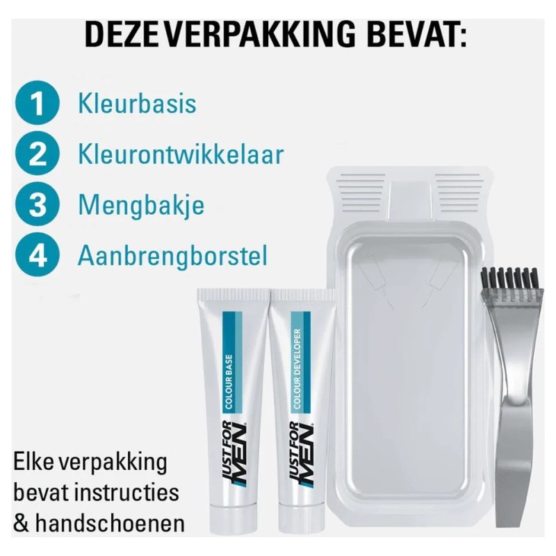 Just For Men Beard And Mustache Coloring Gel - Dark Brown - 28g