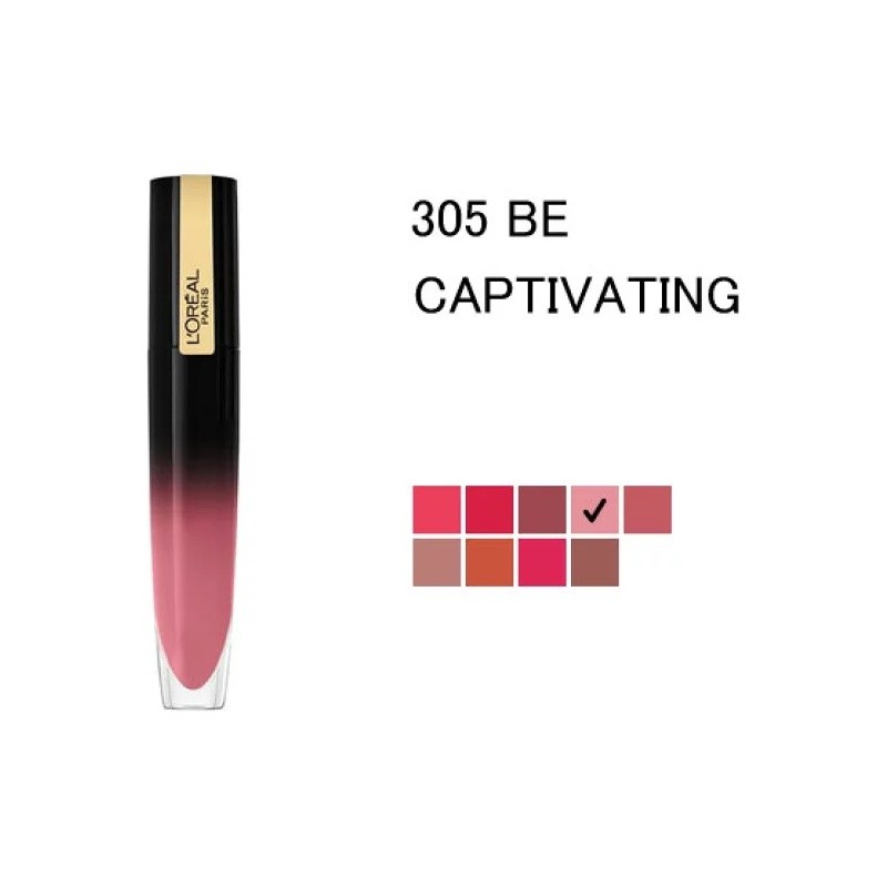L'Oréal Paris سيجنيشر أحمر شفاه سائل بريليانت - بي كابتيفيتينج 305