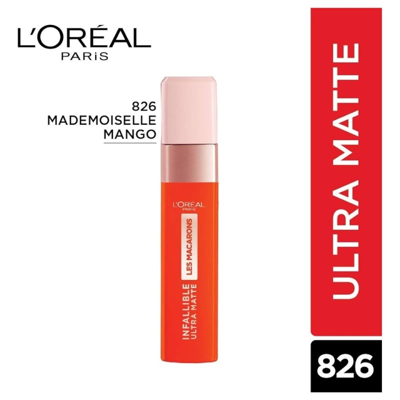 L'Oréal Paris Infaillible les Macarons Rouge à Lèvres Liquide Matte - Mademoiselle Mango 826