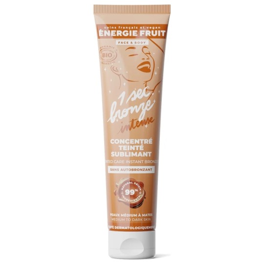 Energie Fruit Lait Teinté Sublimant Corps et Visage - Effet Bronzant Immédiat - Hydratant Bio - 100ml