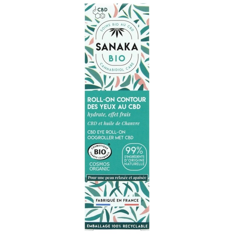 Sanaka Bio Cbd & Hemp Organic Eye Contour Roll-On - 15ml