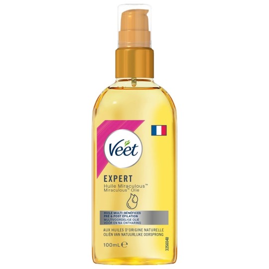 Veet Expert Huile Pré et Post Épilation Multi-Bénéfices - Tous Types de Peau - 100ml