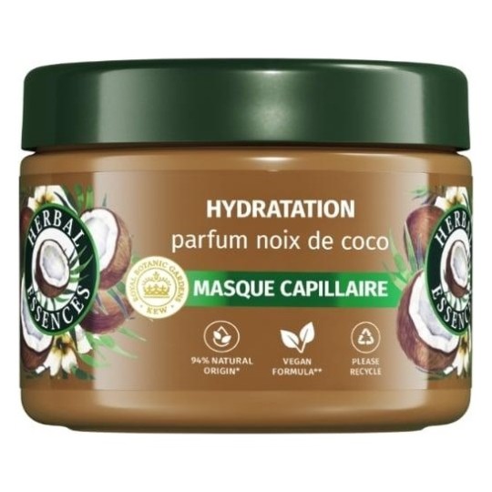 Herbal Essences Hydratation Masque Cheveux - Cheveux Très Secs - Noix de Coco - 500ml
