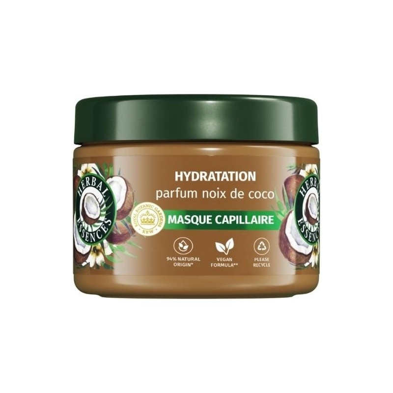 Herbal Essences Hydratation Masque Cheveux - Cheveux Très Secs - Noix de Coco - 500ml
