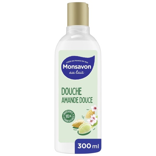 Monsavon Lait Amande Douce Gel Douche Hydratant - 300ml