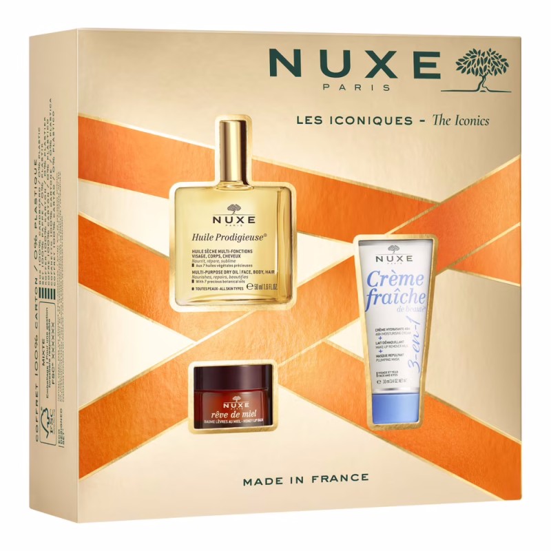 Nuxe les Iconiques Facial Care Set - Normal To Dry Skin - 3 Pieces (50ml + 30ml + 15g)