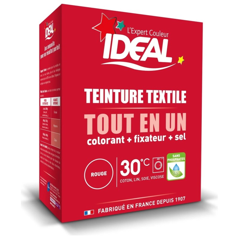 Ideal All In One Textile Dye Powder - Red - 350g