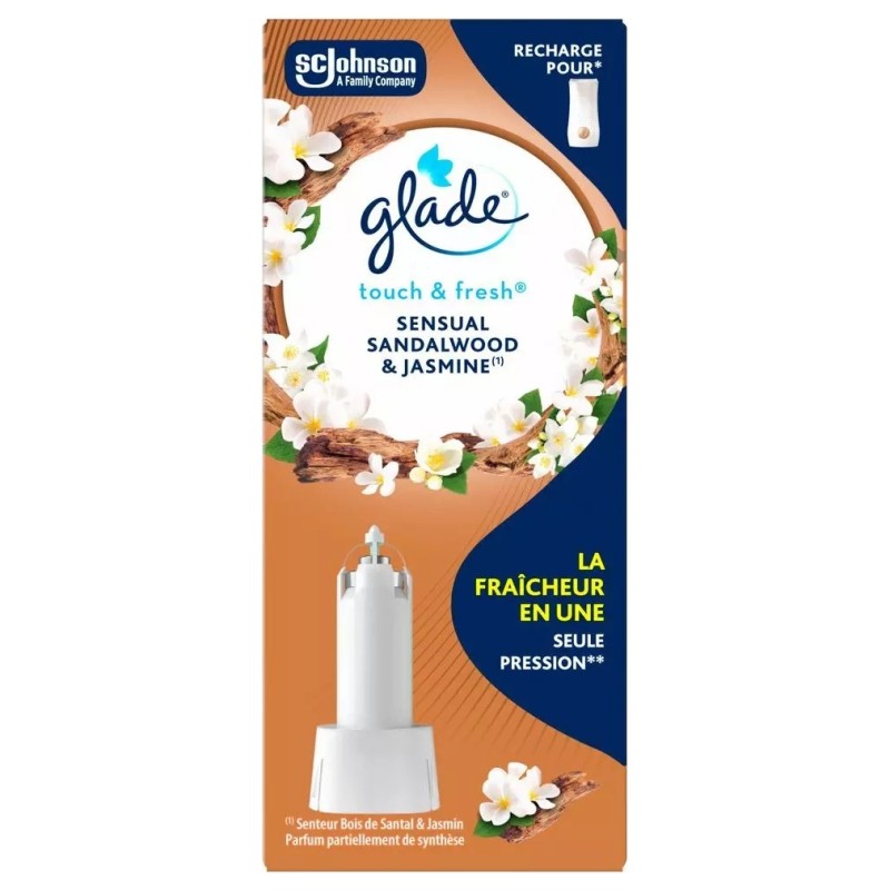 Glade Touch & Fresh Air Freshener Refill - Sandalwood & Jasmine Scent - 10ml
