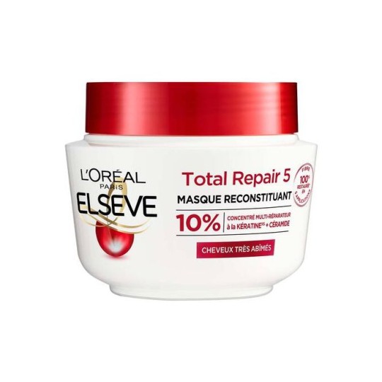 L'Oréal Paris Elseve Total Repair 5 Masque Cheveux Reconstituant - Tous Types de Cheveux - 310ml