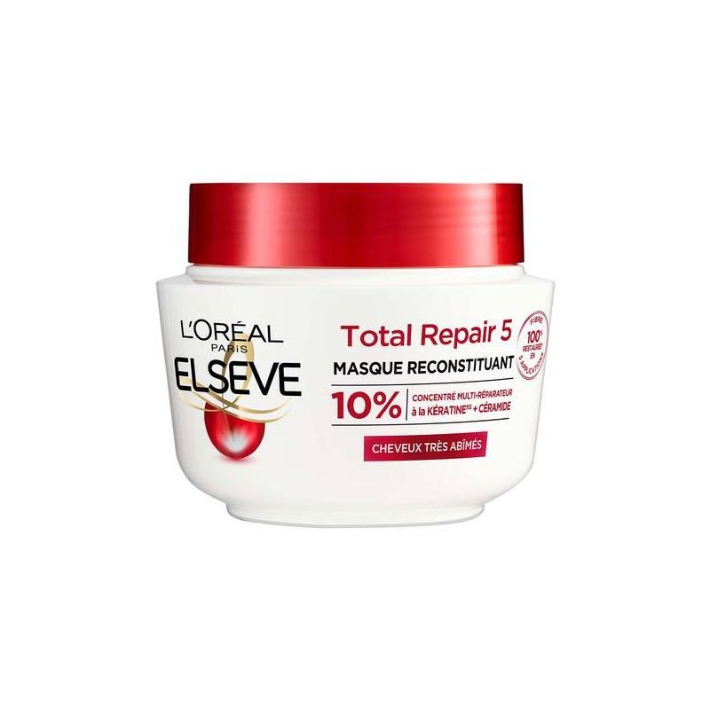L'Oréal Paris Elseve Total Repair 5 Masque Cheveux Reconstituant - Tous Types de Cheveux - 310ml