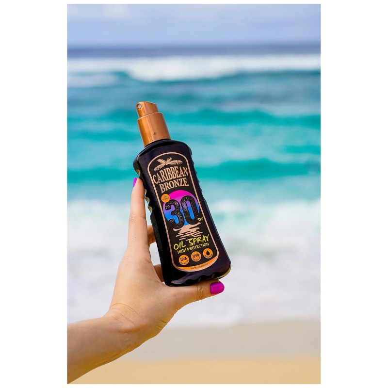 Caribbean Bronze Crème Solaire Teinté Spray Spf 30 - 200ml - Couleur Bronze
