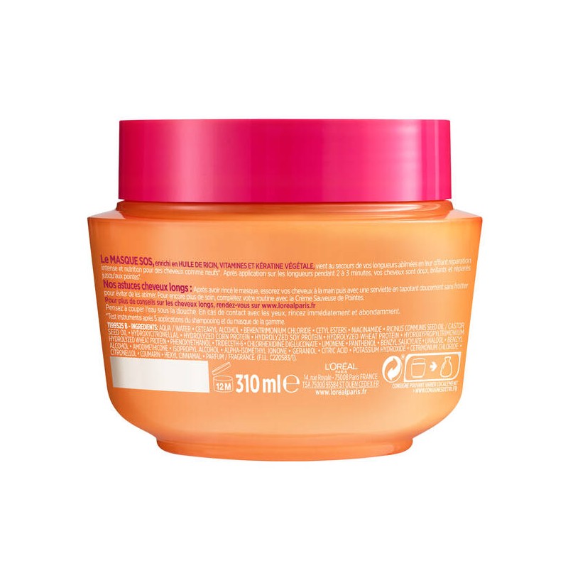 L'Oréal Paris Elseve Dream Long Masque Sos - Cheveux Longs Abîmés - 310ml