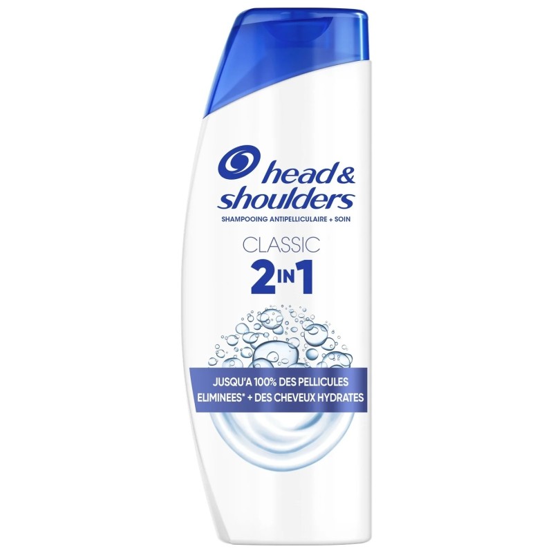 Head & Shoulders Classic Shampoing Antipelliculaire 2en1 - Tous Types de Cheveux - 625ml