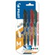 PILOT Frixion Ball قلم حبر جاف قابل للمسح - 4X - أسود أزرق أحمر أخضر