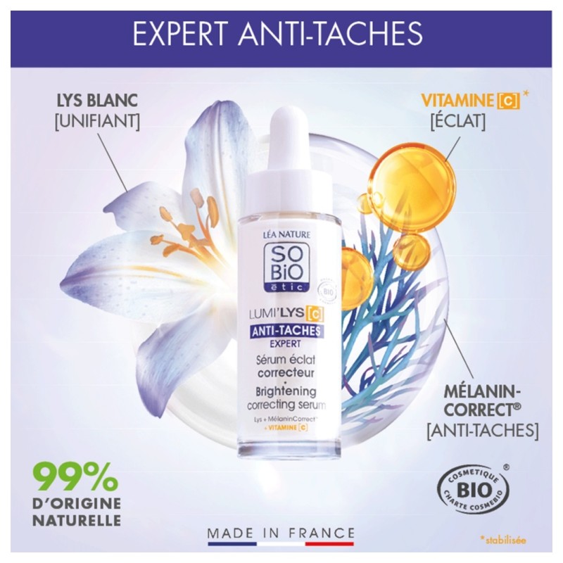 SO'BIO ETIC LUMI'LYS C سيروم وجه مضاد للبقع - 30 مل